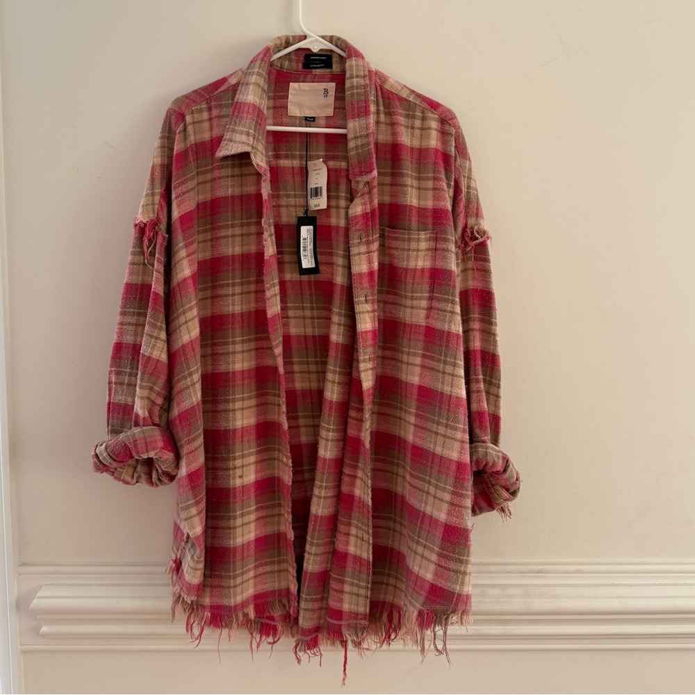 NEW R13 Shredded Seam Drop Neck Shirt with Original Tags